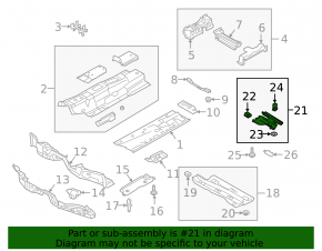 Rear right underbody protection for Audi Q3 83A 19-25