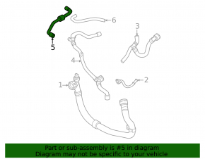 Cooling system pipe Audi A3 22-26 valve-tank second