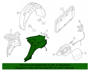 Quarter wing rear right Hyundai Sonata 20-22