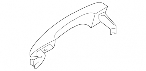 Door handle outer rear right Hyundai Sonata 20-23