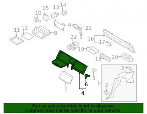 Rear shelf for Nissan 350z 03-09