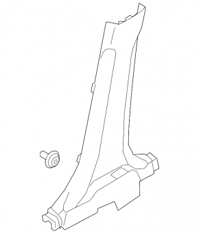 Lower left center pillar trim Kia Niro 19-22 EV black