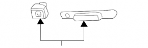 Rear bumper mount on the left fender of the Hyundai Kona 22-23