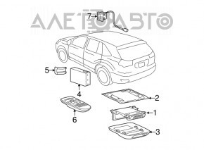 Monitor, display ceiling passenger Lexus RX400h 06 beige, scratches