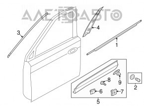 Door trim lower front left Hyundai Santa FE Sport 13-18