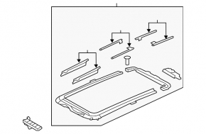 Sunroof mechanism frame Audi Q5 8R 09-17