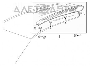 Roof rail longitudinal left Buick Encore 13-14