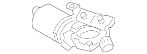 Windscreen wiper linkage with motor for Hyundai Sonata 11-15 hybrid