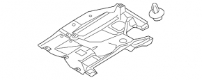 Underbody protection rear right Mazda 3 14-18 BM
