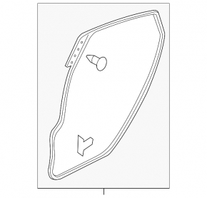 Rear left door seal for Mazda3 MPS 09-13