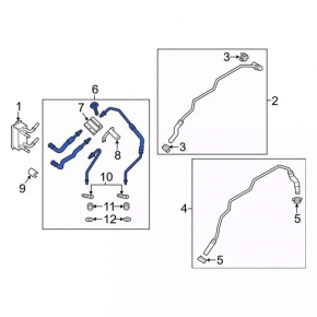 Cooling system pipe oil outlet Ford Fusion mk5 13-20 1.5T