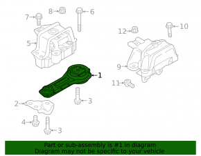 Engine mount central Mitsubishi Outlander 14-15 AWD