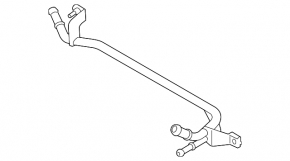 Engine cooling system pipes Volvo XC60 18-21 metal, 2 parts