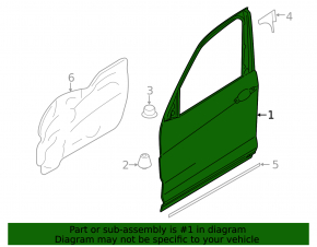 Bare rear right door BMW X1 E84 13-15