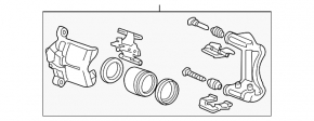 Front left caliper Honda CRV 12-16 2 pistons, rusty
