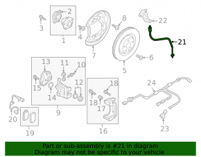 Brake hose rear right Audi Q7 16-
