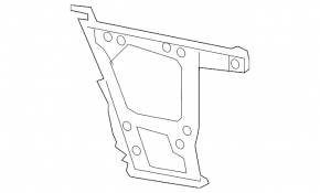 Rear bumper mount left Audi Q7 16-19
