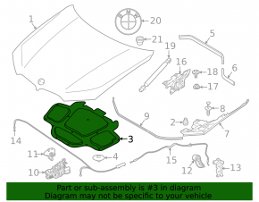 BMW X7 G07 19-25 Hood Insulation
