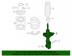 Front left shock absorber assembly Hyundai Elantra 21-26 1.6 under R18