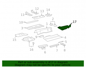 Bottom protection right rear Lexus LS460 07-12