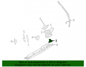 Mitsubishi Outlander 22-25 trunk lock hook