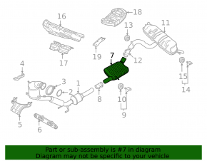 Exhaust line middle part VW Taos 22-25