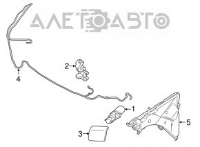 Headlight washer nozzle left BMW X5 F15 14-18 SIGNEDA