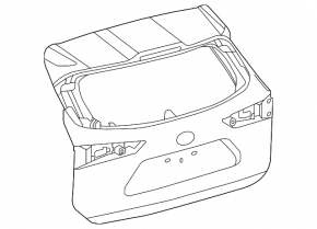 Naked tailgate Toyota Highlander 20-