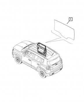Front right door glass Jeep Renegade 15-