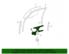Front right window lift with motor for Toyota Camry v30 2.4