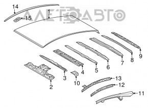 Roof lining left Toyota Prius V 12-17