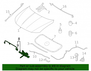 Hyundai Tucson 22-25 Hood Lock
