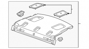 Rear shelf Chevrolet Impala 14-20 gray