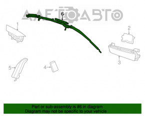 Airbag airbag side curtain left Hyundai Azera 12-17 shot