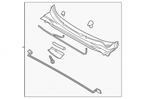 Kia Sorento 10-15 plastic windshield wiper grille