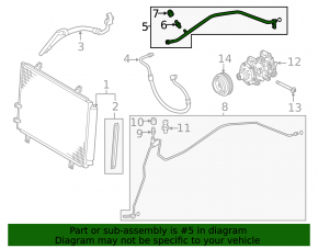 Lexus ES350 13-18 air conditioner compressor-heater hose