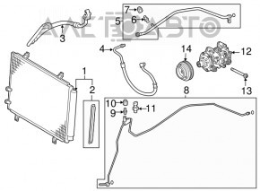 Lexus ES350 13-18 air conditioner compressor-heater hose