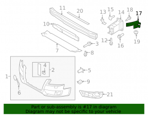 Front bumper mount on the left wing Audi A4 B8 08-12 prerest