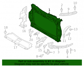 TV panel radiator Audi Q3 15-18