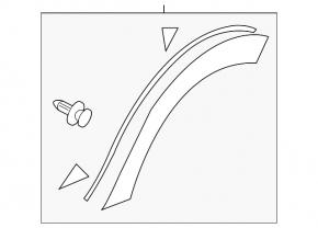 Rear right wing arch trim Subaru XV Crosstrek 13-17