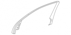 Front right inner door frame Mercedes W167 GLE 350 450 20-23 black, scratches