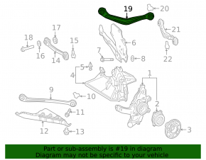 Upper rear right transverse control arm Mercedes S-class W222 S63/65 15-20 front