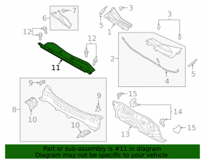 Wiper pan metal Mazda 3 19- Japan built