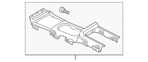 Lincoln MKC 15 Center Console Trim - Cup Holders Broken Mount
