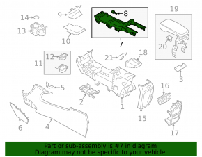 Lincoln MKC 15 Center Console Trim - Cup Holders Broken Mount