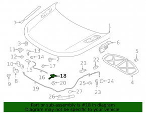 Land Rover Range Rover Velar 18-23 Hood Release Handle