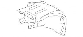 Front right rear mudguard liner for Land Rover Discovery 17-23
