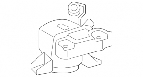 Right engine mount for Toyota Rav4 2.5 10-08