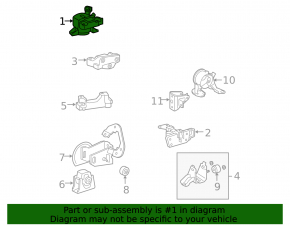 Right engine mount for Toyota Rav4 2.5 10-08