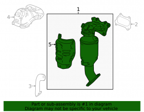 Exhaust manifold with catalytic converter Honda Accord 13-17 2.4 with lambda